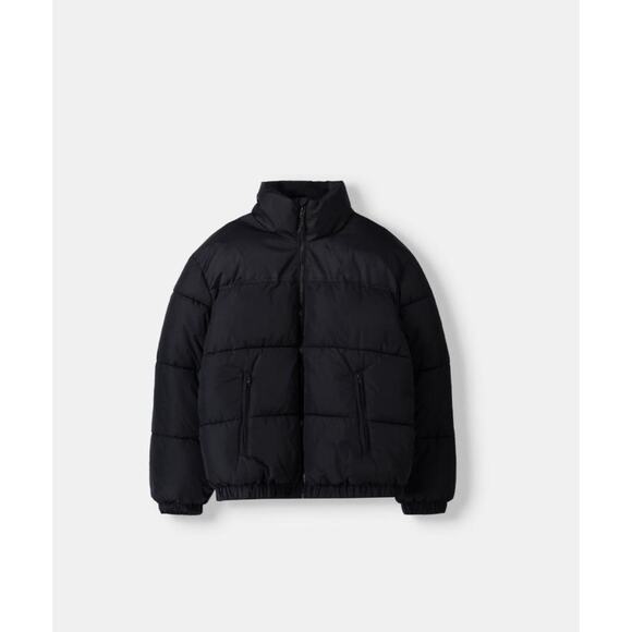 Bershka Puffer Coat "Black" size Small NWT Men’s - Picture 1 of 3